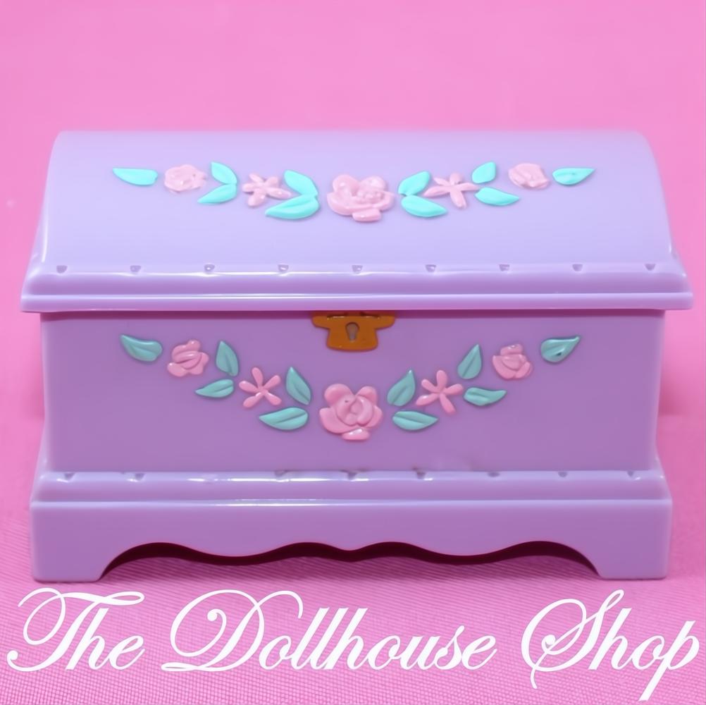 Fisher-Price Loving Family Dollhouse Bedroom Purple Blanket Box Chest-The Dollhouse Shop