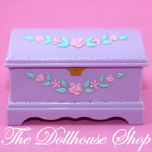 Fisher-Price Loving Family Dollhouse Bedroom Purple Blanket Box Chest-The Dollhouse Shop