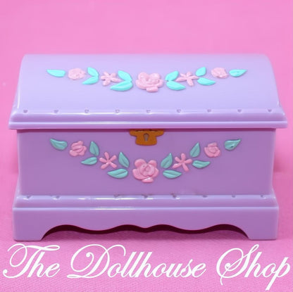 Fisher-Price Loving Family Dollhouse Bedroom Purple Blanket Box Chest-The Dollhouse Shop