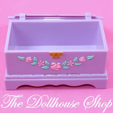 Fisher-Price Loving Family Dollhouse Bedroom Purple Blanket Box Chest-The Dollhouse Shop