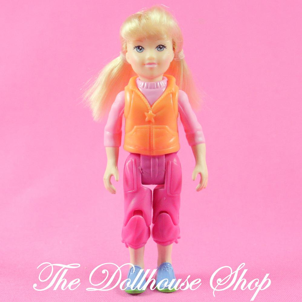 Fisher-Price Loving Family Dollhouse Blonde Camper Girl Doll Orange Vest-The Dollhouse Shop