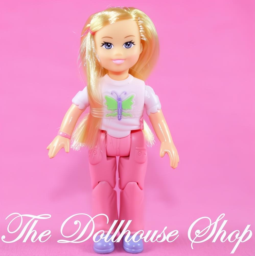 Fisher-Price Loving Family Dollhouse Blonde Girl Doll Pink Butterfly Top-The Dollhouse Shop