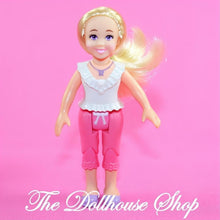 Fisher-Price Loving Family Dollhouse Blonde Girl Sister Doll White Pink Pants-The Dollhouse Shop