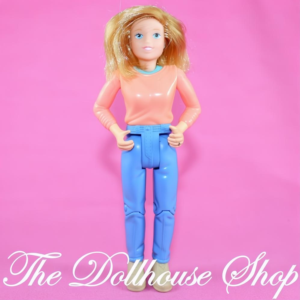 Fisher-Price Loving Family Dollhouse Blonde Mom Mother Doll Orange Top-The Dollhouse Shop