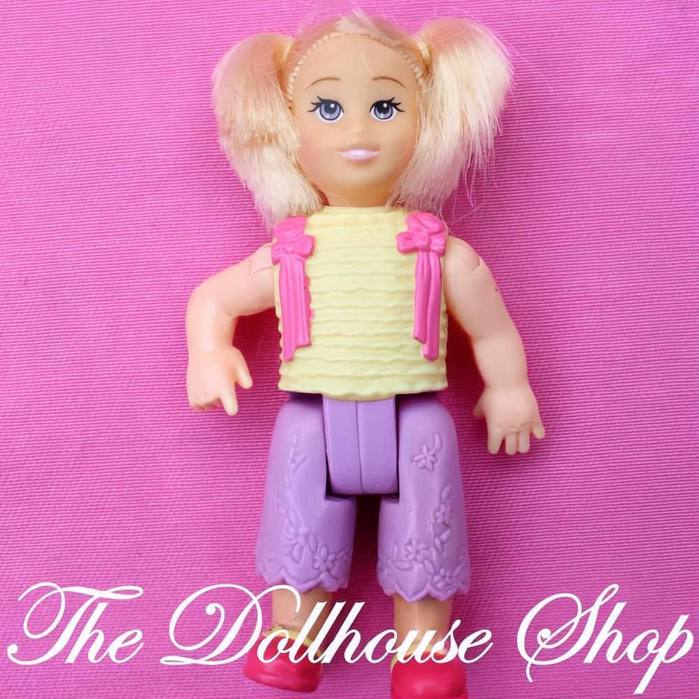 Fisher-Price Loving Family Dollhouse Blonde Toddler Girl Doll Yellow Top-The Dollhouse Shop