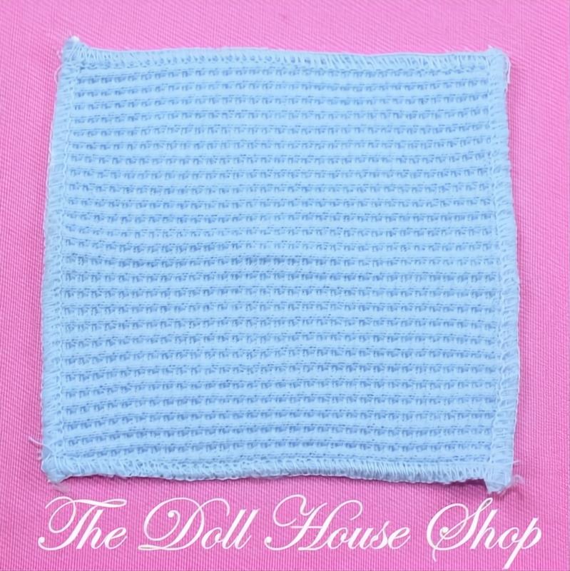 Fisher-Price Loving Family Dollhouse Blue Baby Doll Nursery Waffle Blanket-The Dollhouse Shop