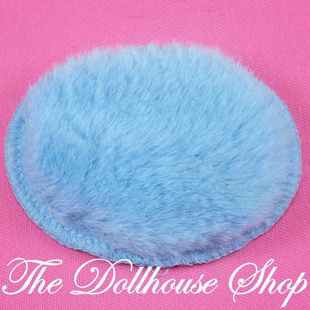 Fisher-Price Loving Family Dollhouse Blue Bathroom Fuzzy Fluffy Floor Rug Mat-The Dollhouse Shop