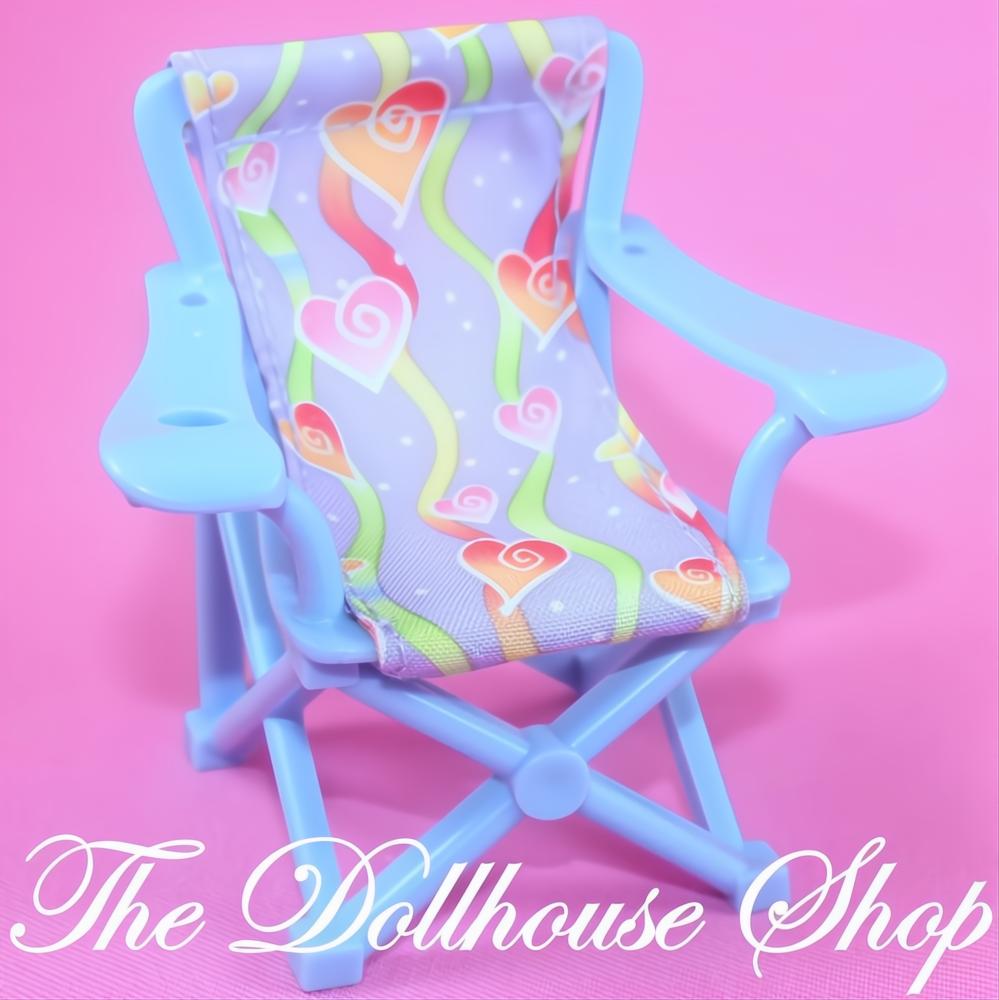 Fisher-Price Loving Family Dollhouse Blue Camping Doll Chair Camp Seat-The Dollhouse Shop