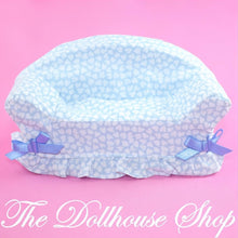 Fisher-Price Loving Family Dollhouse Blue Doll Sofa Couch Living Room Chair-The Dollhouse Shop