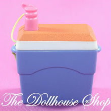 Fisher-Price Loving Family Dollhouse Blue Drinks Cooler Ice Chest Camping Food-The Dollhouse Shop