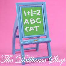 Fisher-Price Loving Family Dollhouse Blue Flip Nursery Easel Chalk Board-The Dollhouse Shop