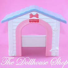 Fisher-Price Loving Family Dollhouse Blue Kennel Pet Puppy Dog House Kennel-The Dollhouse Shop