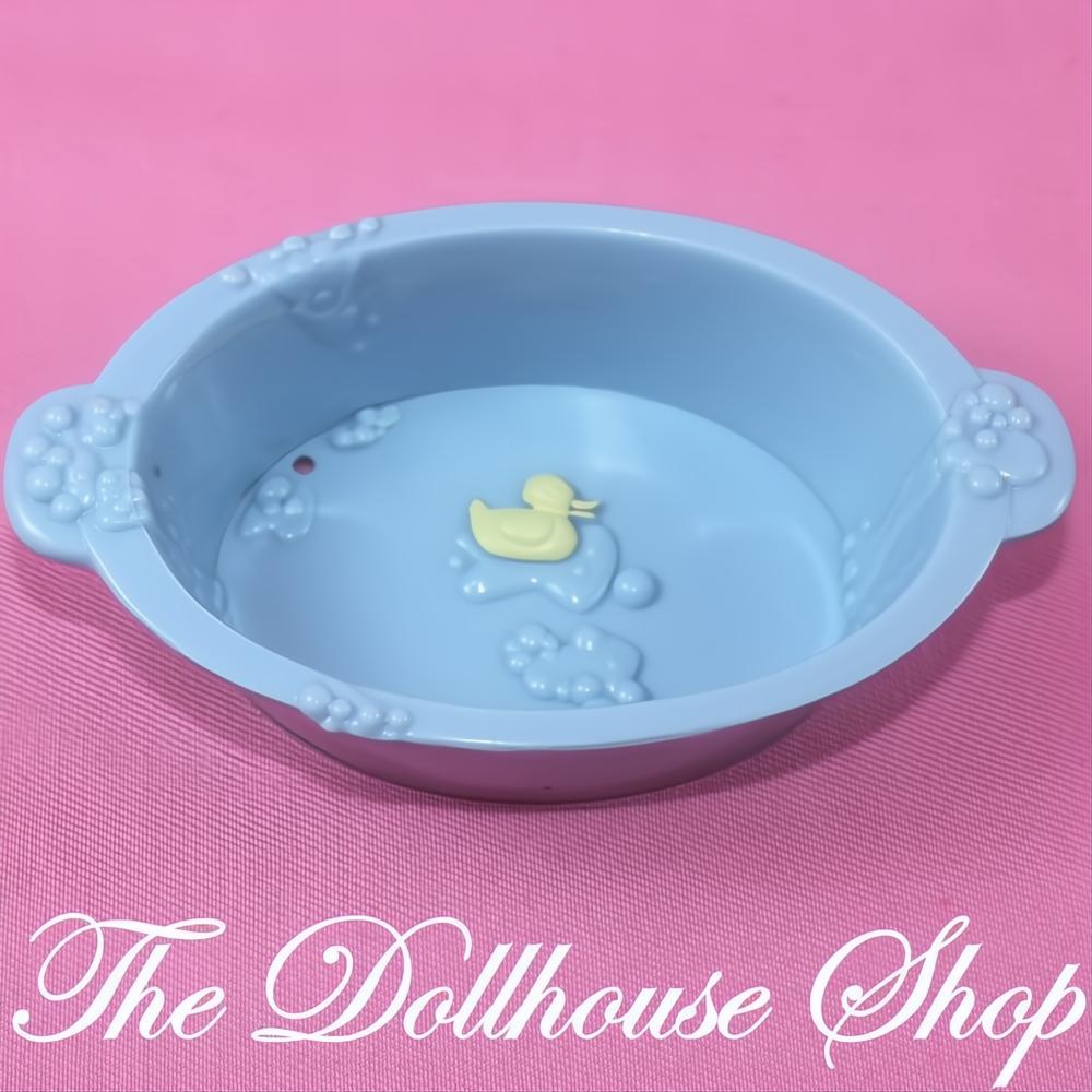 Fisher Price Loving Family Dollhouse Blue Pet Bath Tub Cat Dog Bathtub-The Dollhouse Shop
