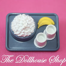 Fisher-Price Loving Family Dollhouse Blue Popcorn Drinks Bananas Food Tray-The Dollhouse Shop