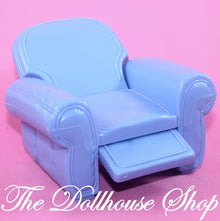 Fisher-Price Loving Family Dollhouse Blue Recliner Sofa Armchair Living Room-The Dollhouse Shop