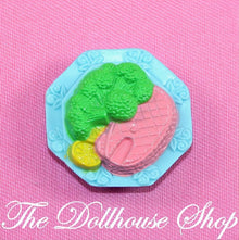 Fisher-Price Loving Family Dollhouse Blue Salmon Vegetables Plate Food-The Dollhouse Shop
