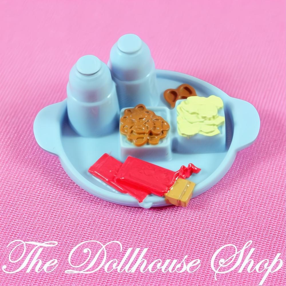 Fisher-Price Loving Family Dollhouse Blue Snack Food Drink Tray Doll Kitchen-The Dollhouse Shop