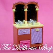 Fisher-Price Loving Family Dollhouse Brown Bathroom Vanity Sink-The Dollhouse Shop