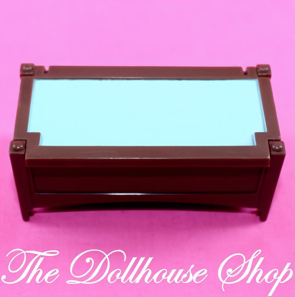 Fisher-Price Loving Family Dollhouse Brown Blanket Box Hope Chest Bedroom-The Dollhouse Shop