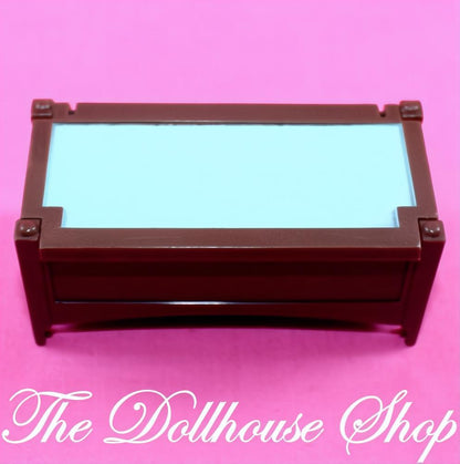 Fisher-Price Loving Family Dollhouse Brown Blanket Box Hope Chest Bedroom-The Dollhouse Shop