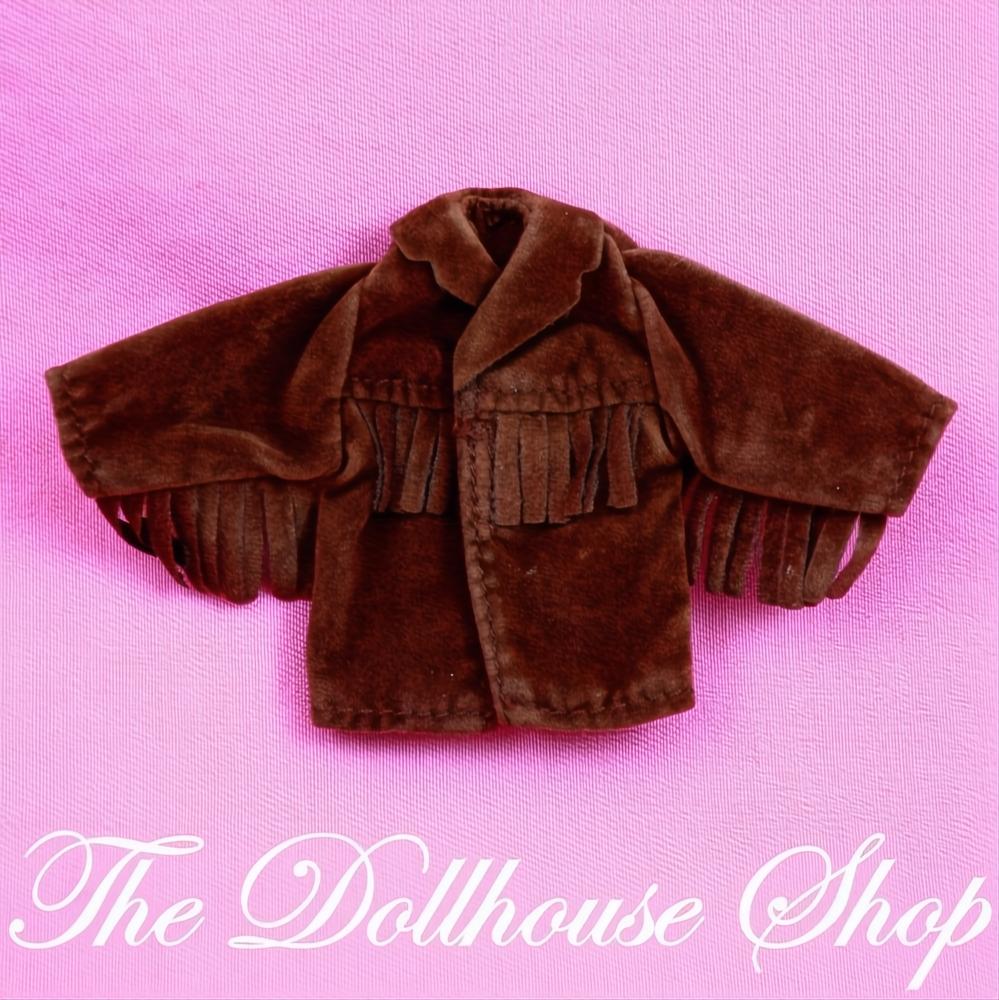 Fisher-Price Loving Family Dollhouse Brown Horse Riding Jacket Cowboy-The Dollhouse Shop