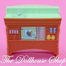 Fisher-Price Loving Family Dollhouse Brown Kitchen Island Sink Microwave-The Dollhouse Shop