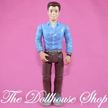 Fisher-Price Loving Family Dollhouse Brunette Dad Father Man Doll Blue-The Dollhouse Shop