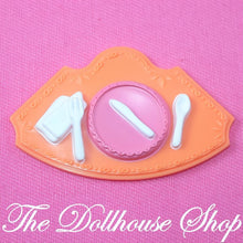 Fisher-Price Loving Family Dollhouse Cabana Orange Place Setting Food Tray-The Dollhouse Shop