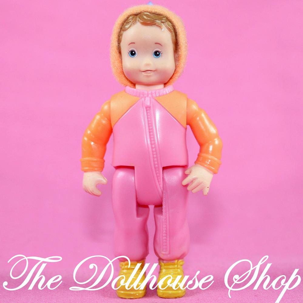 Fisher-Price Loving Family Dollhouse Camper Boy Toddler Doll Orange Hood-The Dollhouse Shop