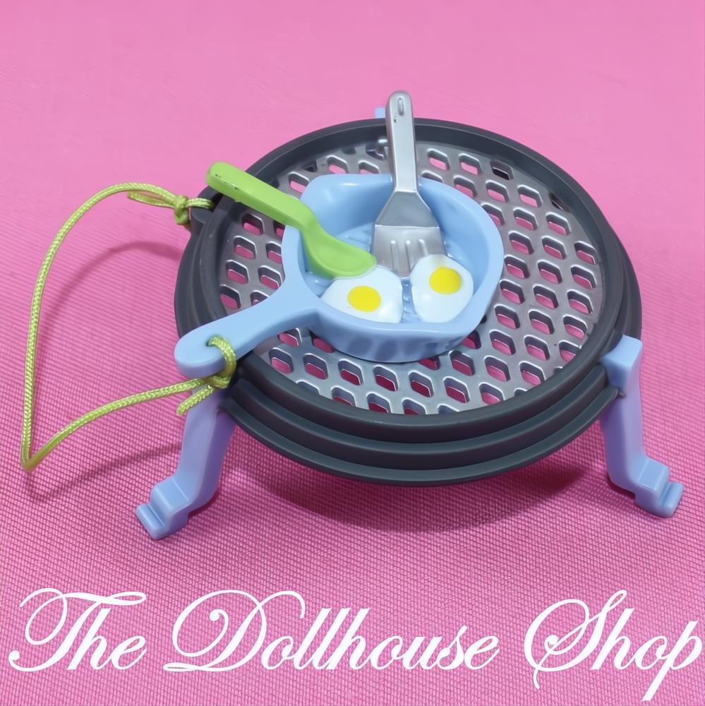 Fisher-Price Loving Family Dollhouse Camping Grill Eggs Frying Pan Camp Fire-The Dollhouse Shop