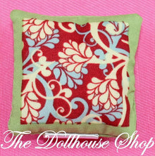 Fisher-Price Loving Family Dollhouse Cushion Throw Pillow Floral Living Room-The Dollhouse Shop