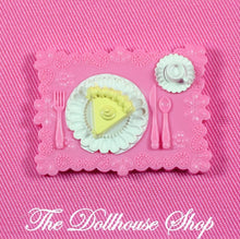 Fisher-Price Loving Family Dollhouse Dessert Cake Plate Pink Food Tray-The Dollhouse Shop