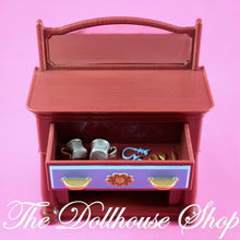 Fisher-Price Loving Family Dollhouse Dining Room Brown Mirror Buffet-The Dollhouse Shop