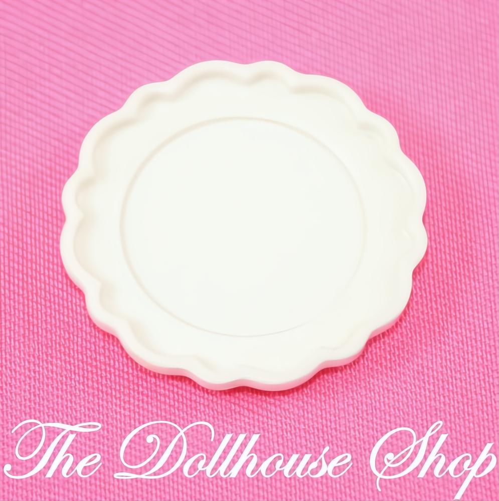 Fisher-Price Loving Family Dollhouse Dining White Dinner Food Plate-The Dollhouse Shop