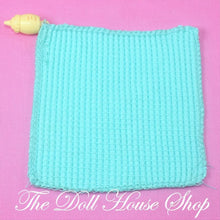 Fisher Price Loving Family Dollhouse Dolls Green Waffle Nursery Crib Blanket-The Dollhouse Shop