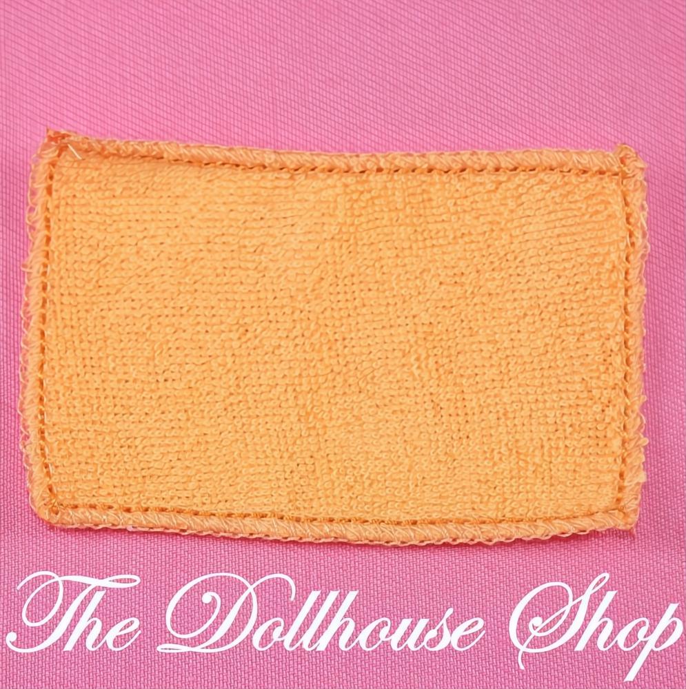 Fisher- Price Loving Family Dollhouse Doll's Orange Bathroom Bath Towel-The Dollhouse Shop