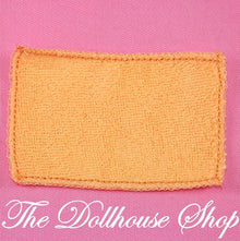 Fisher- Price Loving Family Dollhouse Doll's Orange Bathroom Bath Towel-The Dollhouse Shop