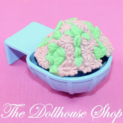 Fisher-Price Loving Family Dollhouse Garden Hanging Basket Pink Flowers-The Dollhouse Shop