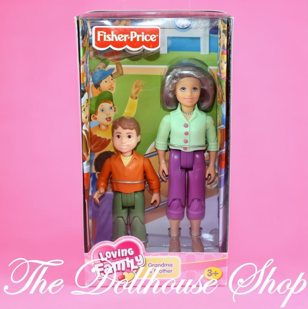 Fisher-Price Loving Family Dollhouse Grandma and Brother Dolls-The Dollhouse Shop