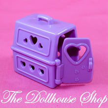 Fisher-Price Loving Family Dollhouse Grandma's Purple Pet Cat Dog Carrier Bed-The Dollhouse Shop