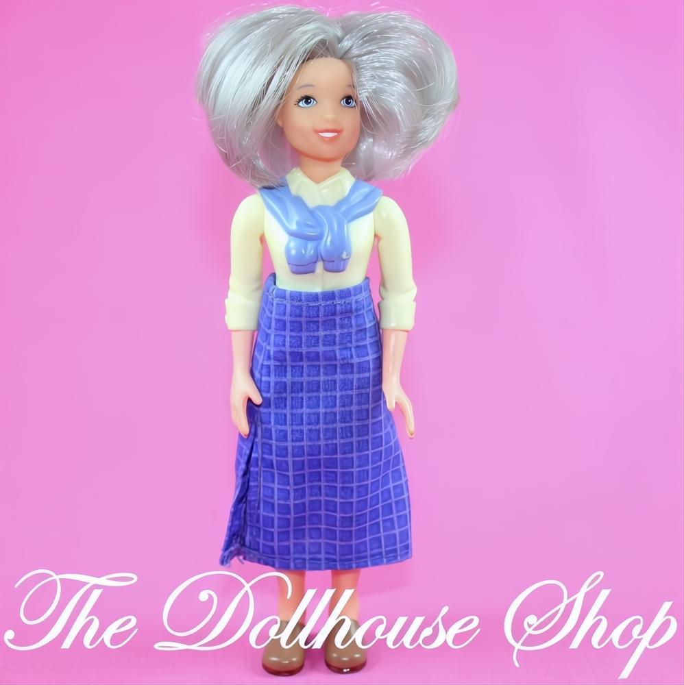 Fisher-Price Loving Family Dollhouse Grandmother Grandma Blue Skirt-The Dollhouse Shop
