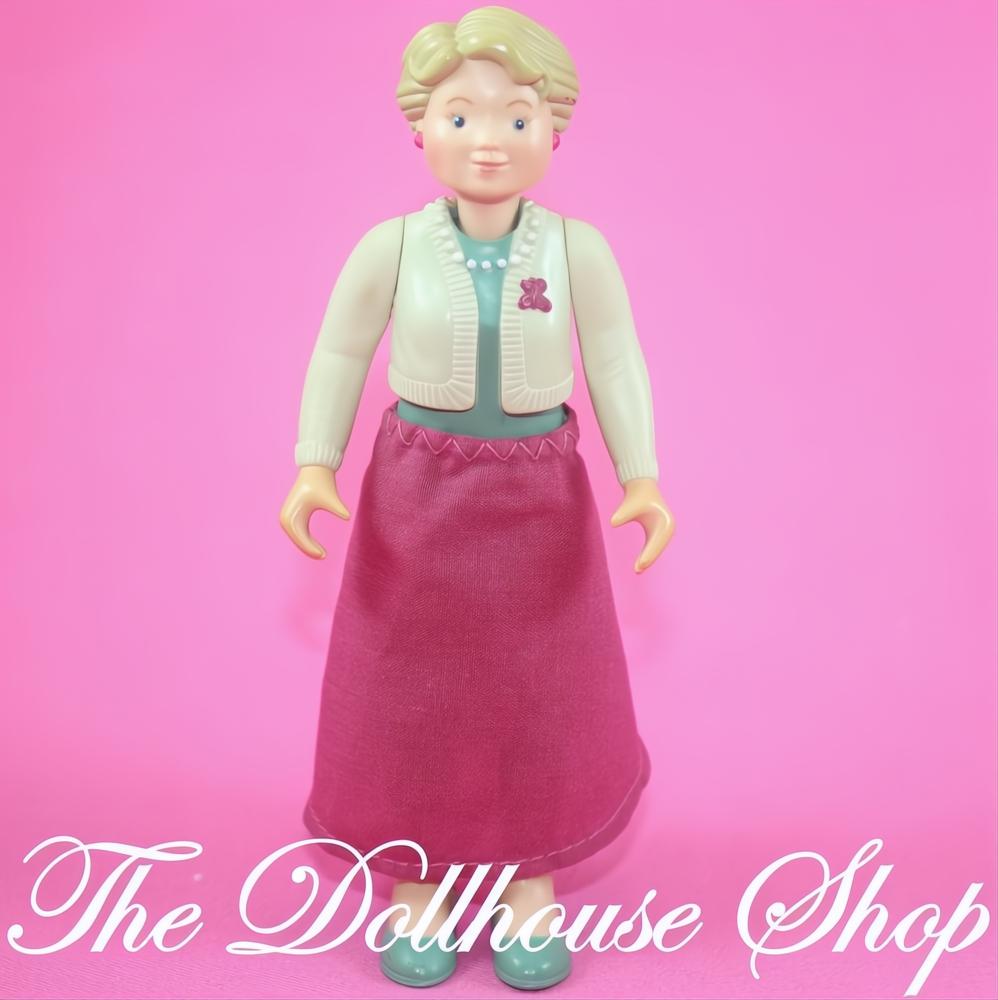 Fisher-Price Loving Family Dollhouse Grandmother Grandma Doll skirt-The Dollhouse Shop