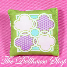 Fisher-Price Loving Family Dollhouse Green Bedroom Throw Pillow Sofa Cushion-The Dollhouse Shop