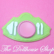 Fisher-Price Loving Family Dollhouse Green Cabana Place Setting Food Tray-The Dollhouse Shop