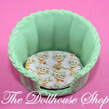 Fisher-Price Loving Family Dollhouse Green Cat Kitten Dog Pet Bed-The Dollhouse Shop