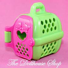 Fisher-Price Loving Family Dollhouse Green Pet Cat Dog Bed Carrier-The Dollhouse Shop
