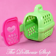 Fisher-Price Loving Family Dollhouse Green Pet Cat Dog Bed Carrier-The Dollhouse Shop