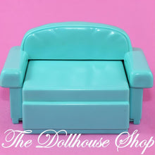 Fisher-Price Loving Family Dollhouse Green Sofa Pull-Out Bed Chair-The Dollhouse Shop
