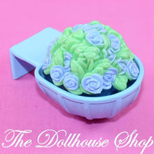 Fisher Price Loving Family Dollhouse Hanging Basket Plant Garden Blue Flowers-The Dollhouse Shop