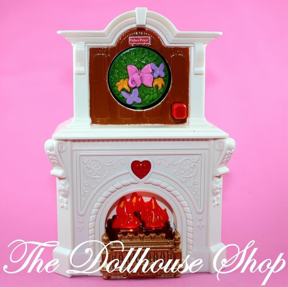 Fisher-Price Loving Family Dollhouse Holiday Christmas Fireplace Lights Sounds-The Dollhouse Shop